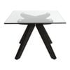SK Designer Living | Amber Collection | Square Glass Side Table - Black