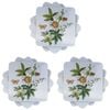 3x 4pc Urban Botanicals Floral Cork Wooden Coasters Set 10cm Blue