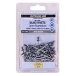 Otter Deep Ocean® 3.2 x 0.8-4.8mm Multi-Grip Open Aluminium Blind Rivets - 100 Pack