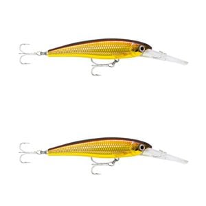 2x Rapala 11cm Saltwater X Rap Deep Hardbody Fishing Lures - Golden Alb