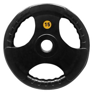 Olympic Rubber Grip Plate Weight Lift Home Gym Exercise 15kg