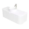 CIBO 1200mm White Ripple Luxe Vanity With Solid Surface Top & White Basin
