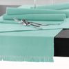 Hoydu Cotton Ribbed Table Runner 45cm x 150cm - Light Turquoise