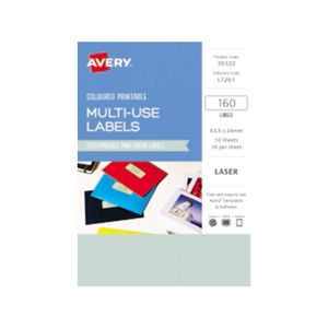 Avery Rectangular Laser Label 160pcs (64x24mm) (Mint Green)