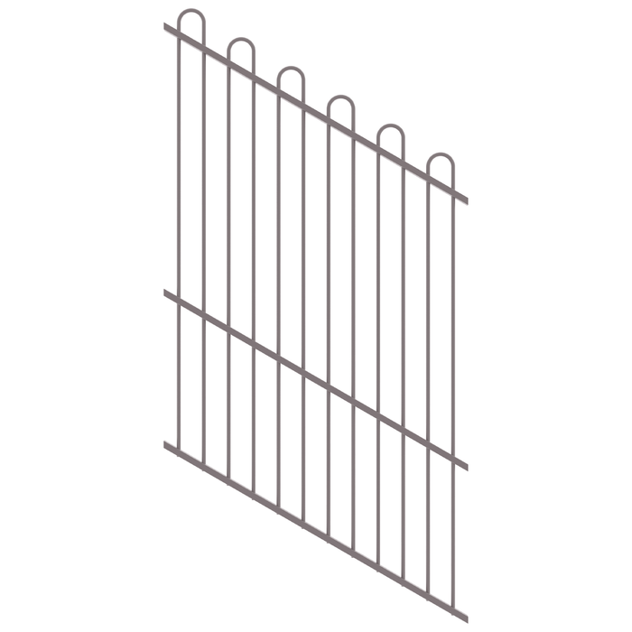 ProtectorAl 0350-1200W x 1800H Primrose Loop Top Pool Fence Panel Raked 16-30º