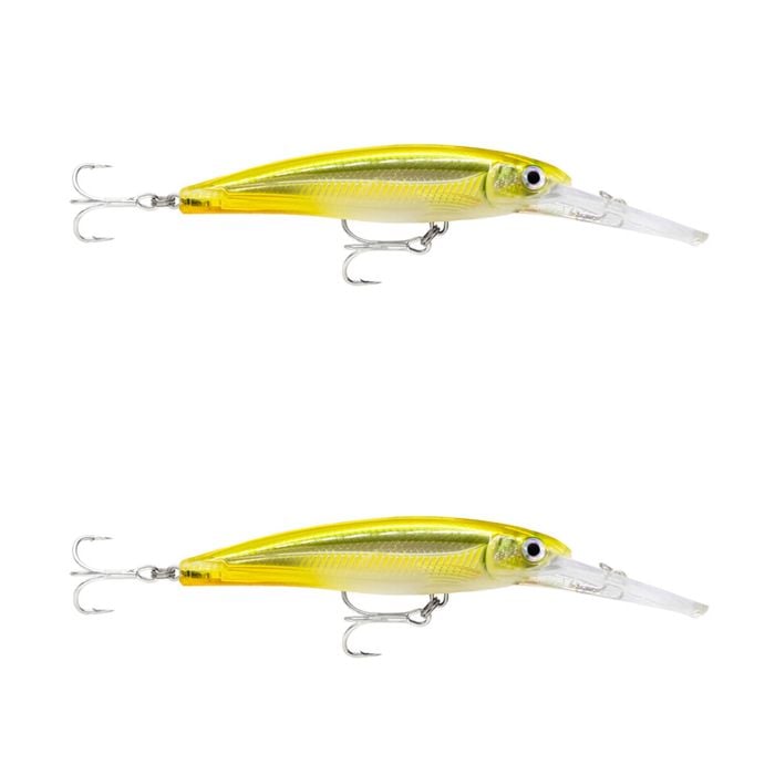 2x Rapala 11cm Saltwater X Rap Deep Hardbody Fishing Lures - White Pld UV