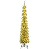 Costway 1.8M Artificial Christmas Tree Pre-lit Pencil Xmas Tree w/390 Tips Home Office Party
