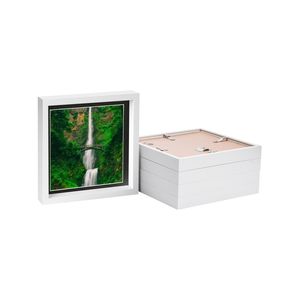 Nicola Spring 10" X 10" White 3d Box Photo Frames - 8" X 8" Mount - Pack Of 5