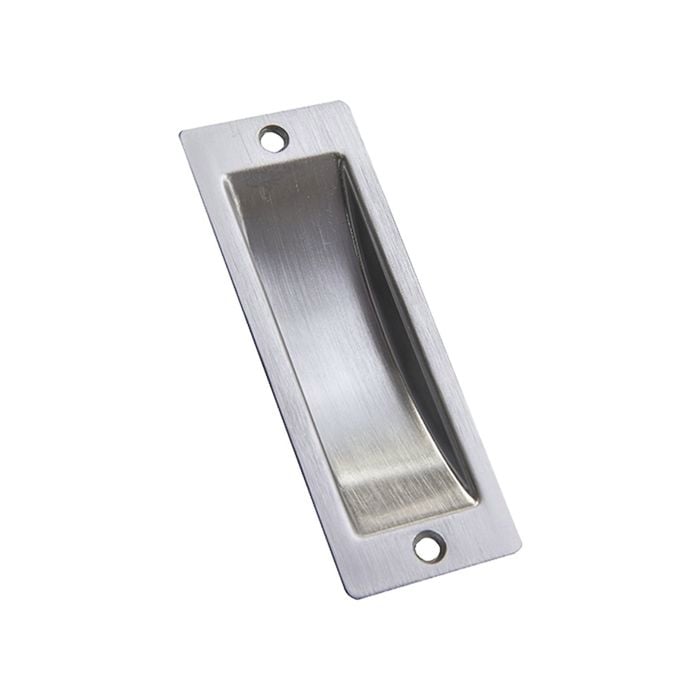 Sylvan Flush Pull 100mm Zinc Alloy Satin Chrome Plate