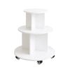 Lauft Rotating 3-Tier Display Shelf Round Organizer Rack Lockable Wheels