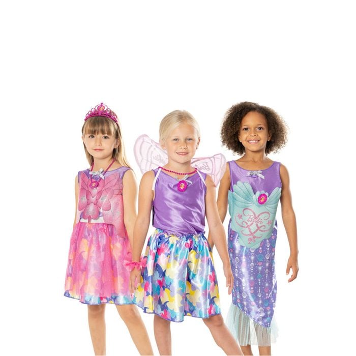Barbie Dress-Up Trunk w/ Accessories Skirt/Vest Kids/Girls Fairy Costume 4y+
