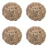 4PK Rosewood 15cm Seagrass Chew/Gnaw Activity Rabbit/Ferret Pet Fun Ball L Natural
