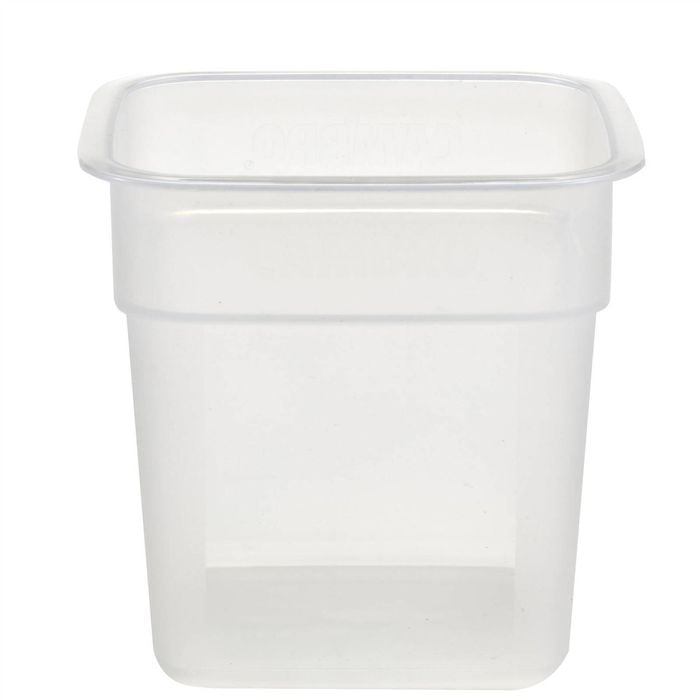 Cambro Food Storage Container Fresh Pro Mini Square Polypropylene Translucent 946ml Commercial Kitchen Storage