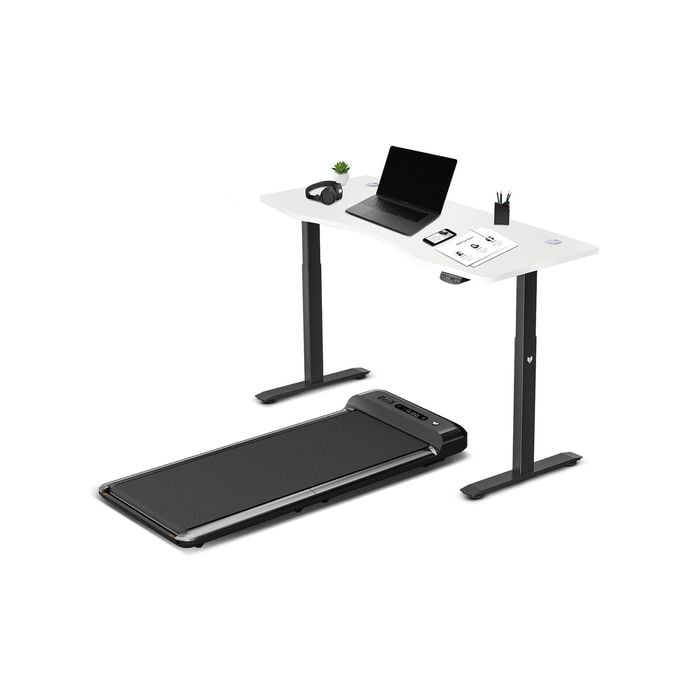 Lifespan Fitness WalkingPad™ M2 Treadmill with ErgoDesk Automatic Standing Desk 1500mm in White/Black