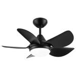 Arlec 76cm Black 5 Blade Maxy Ceiling Fan With Light