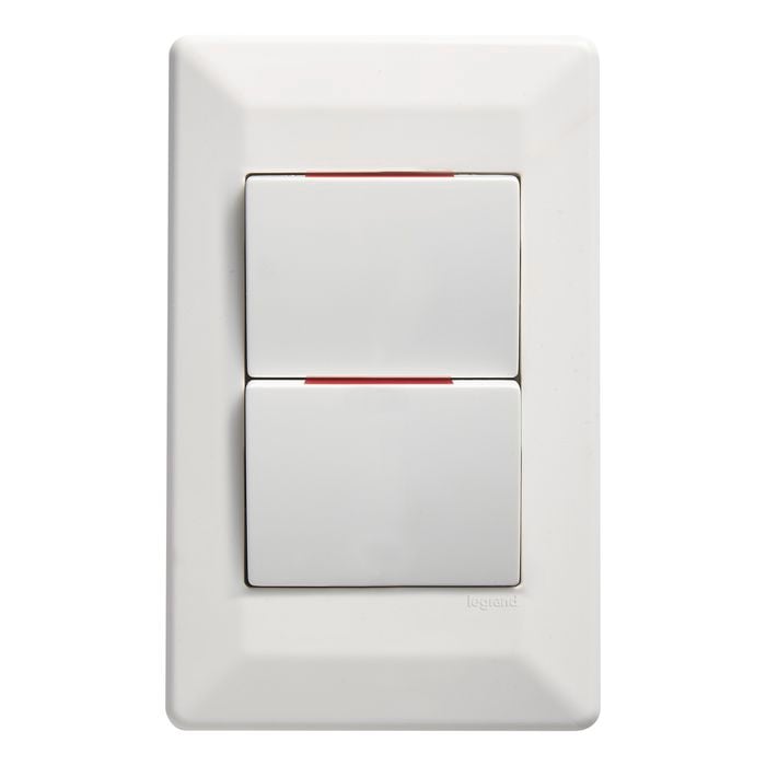 HPM COMO 2 Gang Vertical Switch