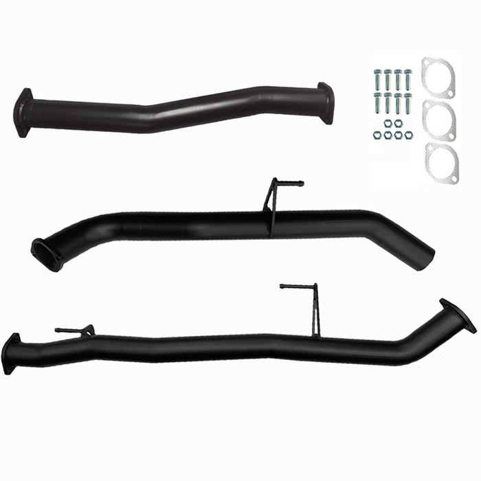 Ignite Exhausts Dpf Back For Nissan D23 Navara Np300 3" With Straight Pipe Only Black Aluminised Steel