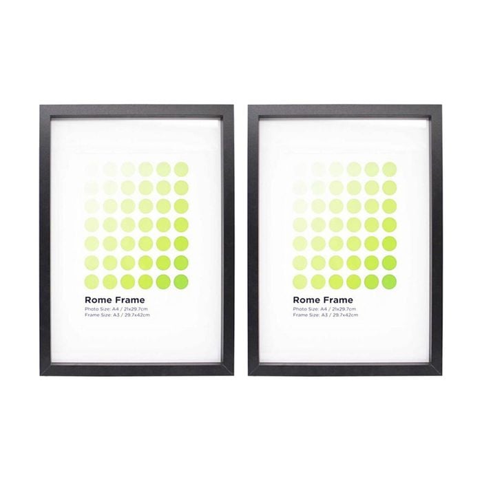 2PK Braz A3 Rome Image Photo Document Display Frame 29.7x42cm Black
