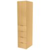 Lugna 2048 x 450 x 580mm Sand Hangrail 4 Drawer Left Hinged Door Storage Cabinet