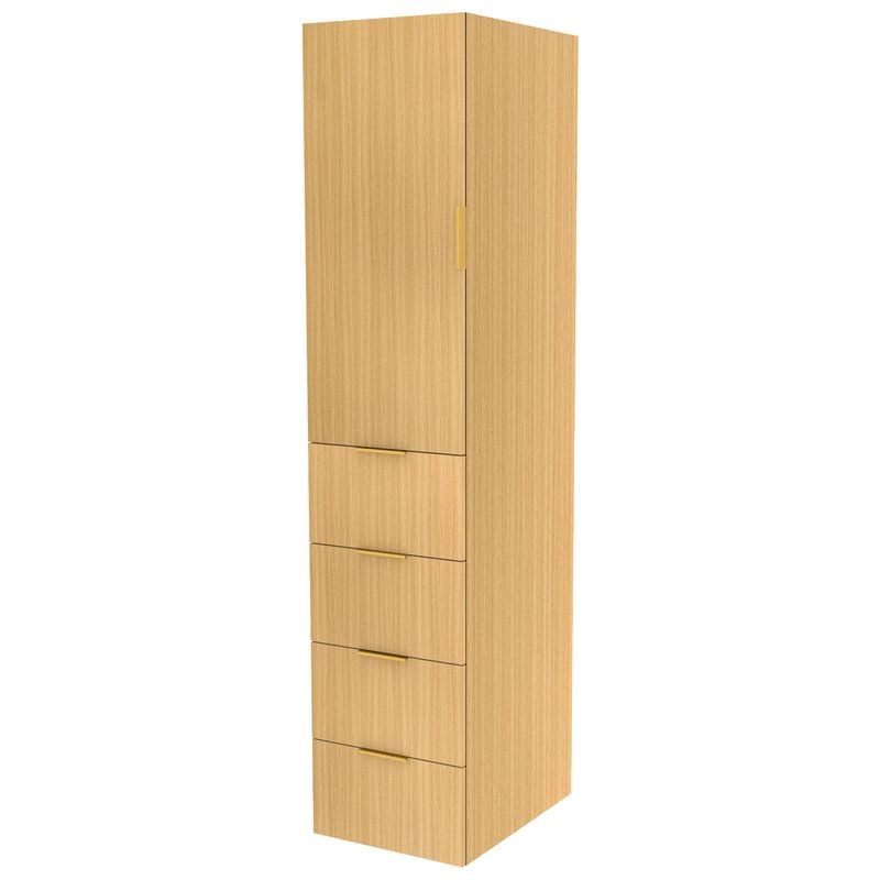 Lugna 2048 x 450 x 580mm Sand Hanging 4 Drawers Left Hinged Door Storage Cabinet