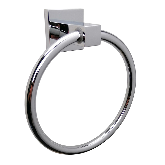 Barelli Chrome Piazza Single Towel Ring