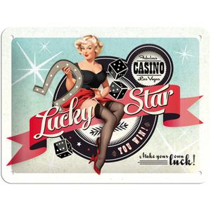 Nostalgic Art 15x20cm Small Wall Hanging Metal Sign Lucky Star