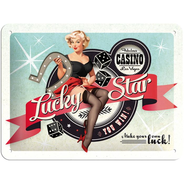 Nostalgic Art 15x20cm Small Wall Hanging Metal Sign Lucky Star