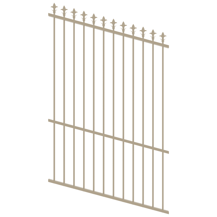 ProtectorAl 0350-1200W x 1800H Paperbark Spear Top Pool Fence Panel Raked Up to 15º