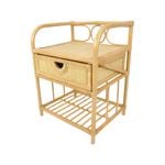 Breeze Suzane Natural Rattan One Drawer Bedside Table
