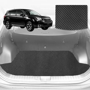 6D Diamond Car Boot Mat for Subaru Forester (SJ)2013-2018-Cargo Mat-Black-Outback GT
