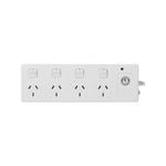 Click White 4 Outlet Switched Powerboard Surge Protect