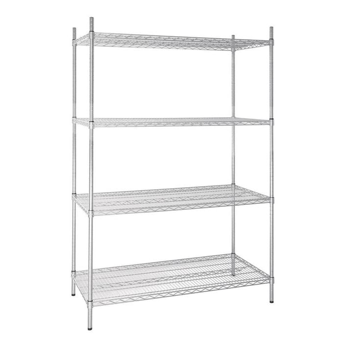 Vogue Wire Shelving Kit 4 Tier 1220x610mm Commercial Kitchen Storage