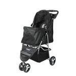 Pawz Foldable Pet Stroller Carrier Large Black