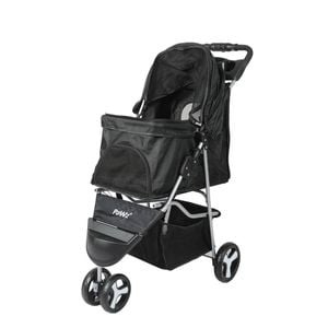 Pawz Foldable Pet Stroller Carrier Large Black