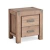 Bedside Table 2 drawers Night Stand Solid Wood Acacia Oak Colour