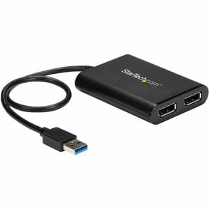 StarTech.com USB to Dual Monitor DisplayPort Adapter - 4K 60Hz - USB 3.0 5Gbps - DisplayLink Cert. - Limited stock