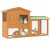 Advwin Rabbit Hutch Chicken Coop 137x43x85cm Brown