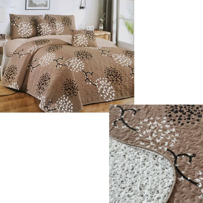 Bloomington Mariposa 3 Pce Lightly Quilted Polyester Coverlet Set Queen
