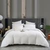 CottonMore 100% Cotton Striped Large Waffle Pattern White Quilt Doona Duvet Cover Set - King