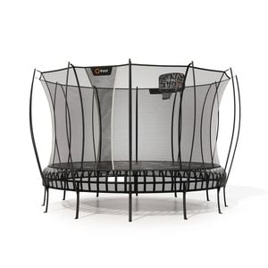 VULY Thunder 2 Extra Large 15ft Springless Trampoline with Enclosure - Round Kids Trampolines Bundle With Basketball Hoop