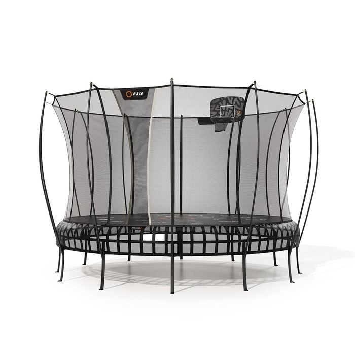 VULY Thunder 2 Extra Large 15ft Springless Trampoline with Enclosure - Round Kids Trampolines Bundle With Basketball Hoop
