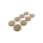 Felt Gard 38mm Beige Round Adhesive Felt Discs - 8 Pack