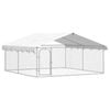 vidaXL Outdoor Dog Kennel with Roof Pet Dog Cage Crate House Lockable Playpen