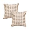 SOGA 2X 50cm Square Modern Decorative Embroidered Geometric Throw Pillow