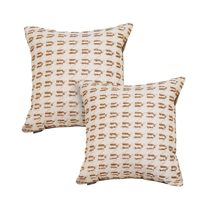 SOGA 2X 50cm Square Modern Decorative Embroidered Geometric Throw Pillow