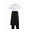 Whites Bistro Apron Polycotton Black Waist Apron With Pocket 1000x700mm Commercial Kitchen Staff Uniform
