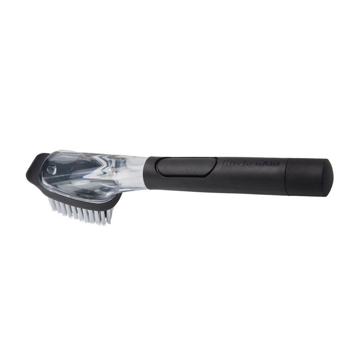 KitchenAid Plastic Silicone Soap Dispensing Sink Brush Cleaner 25cm Black