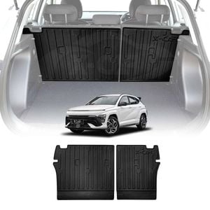 Back Seat Protector for Hyundai Kona 2023-Onwards All Weather Heavy Duty Car Seat Kick Mats Cover