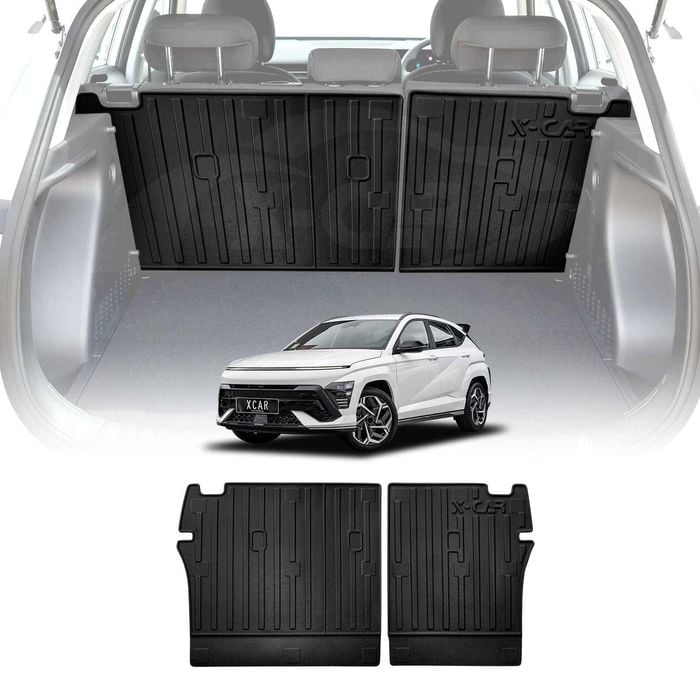 Back Seat Protector for Hyundai Kona 2023-Onwards All Weather Heavy Duty Car Seat Kick Mats Cover