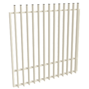 ProtectorAl 1201-1500W x 1500H Surfmist Aluminium Radiator Garden Gate